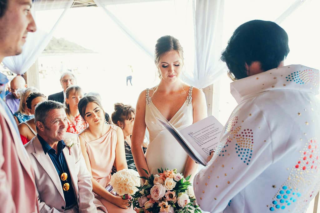 Wedding ceremony at Carbis Bay Hotel