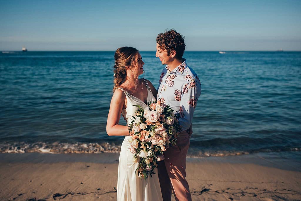 Bride and Groom at Carbis Bay Hotel