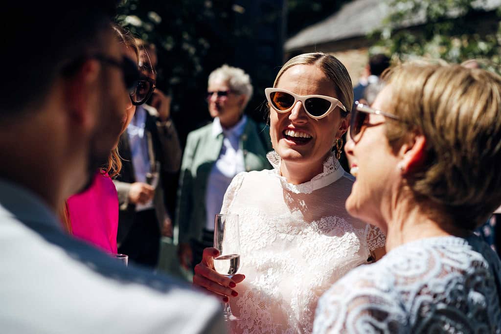 Bride in sunglasses